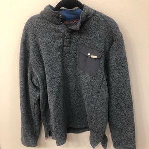 Woolrich grey pullover size large pocket